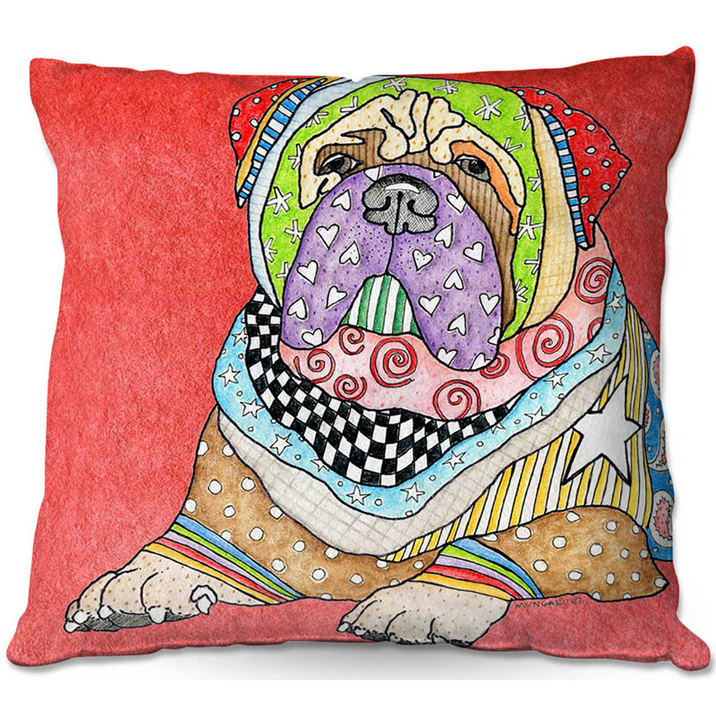  Coussin Couch Bull Mastiff, 18 po x 18 po, Melon d'eau