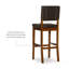 Upholstered Counter Stool with Solid Wood Frame-1893073809-1893073808