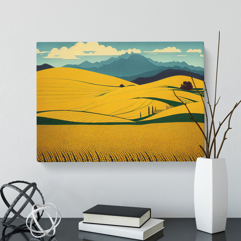 Mesmerising Wheat Field - Wrapped Canvas, 50cm H x 76cm W x 3cm D