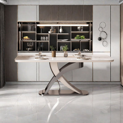 Sintered stone luxurious dining table