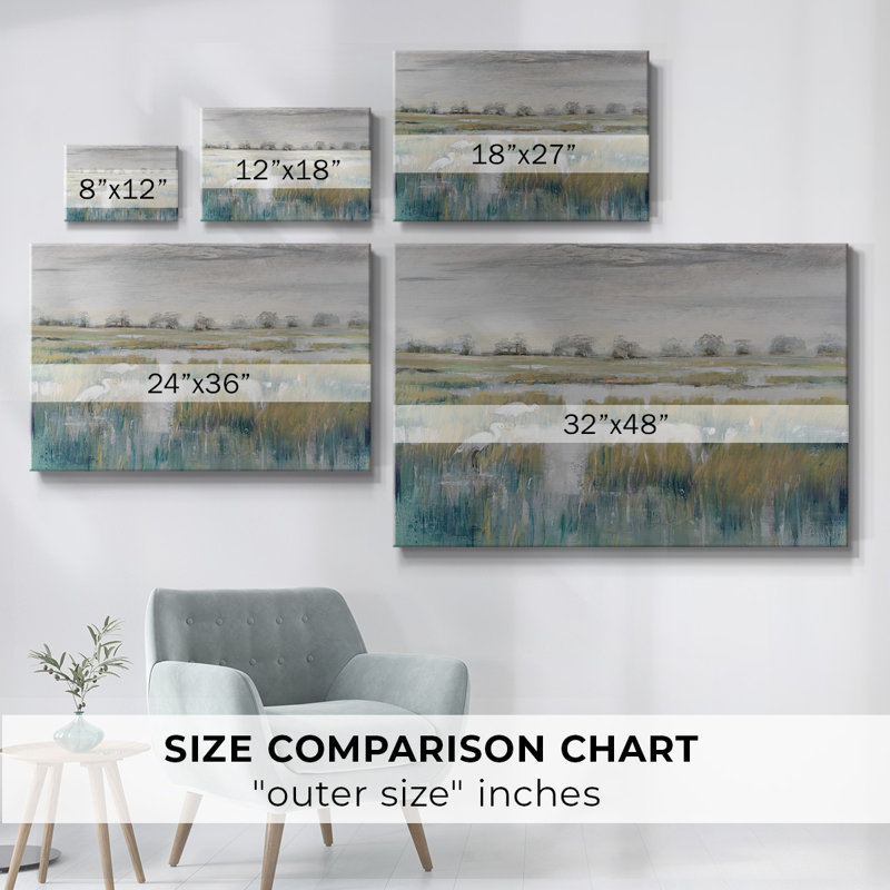 Toile tendue Marshland View V-Gallery, H 40 po x l 60 po