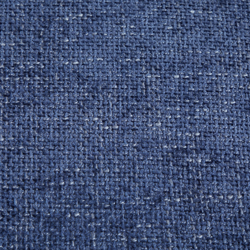 Chaise pivotante rembourrée avec repose-pieds avec rangement, Chenille bleue marine