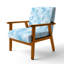 Chaise d'appoint Coastal - Fauteuil bleu brouillard bleu-917448024
