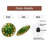 Golden Clock Numbers With Green Gem Art - 12'' Modern Glass Wall Clock
