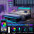Metal Bed Frame with Storage Headboard and Charging Station LED Lights Modern Design Bed Frame Metal for Bedroom Furniture-1151172745-1151172744