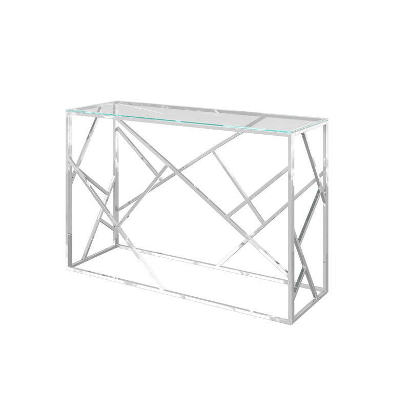 Aydric 120cm Glass Top Console Table