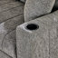 Canapé-lit modulaire réversible en tissu bouclé gris 96 po Seraphina Ii