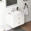 Ensemble de meuble-lavabo 24 po avec lavabo, armoire de rangement flottante avec portes et tiroirs, meuble-lavabo mural moderne avec surface peinte, blanc