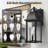 Alvester 1 - Light 15"H Black Iron Tempered Glass ETL Outdoor Wall Lantern with Dusk to Dawn-259982132