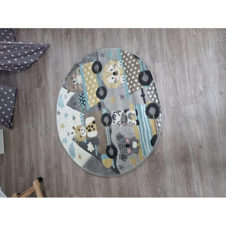 Magdy Grey/Yellow/Blue Rug