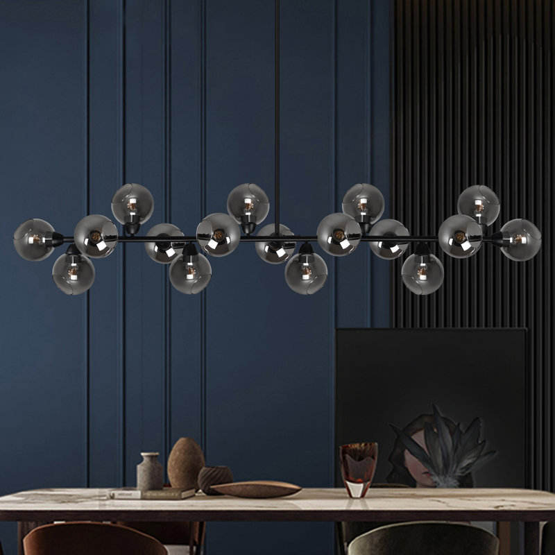 17-light Dimmable Modern Chandelier Bubble Chandelier Linear Chandelier For Dinning Room Living Room