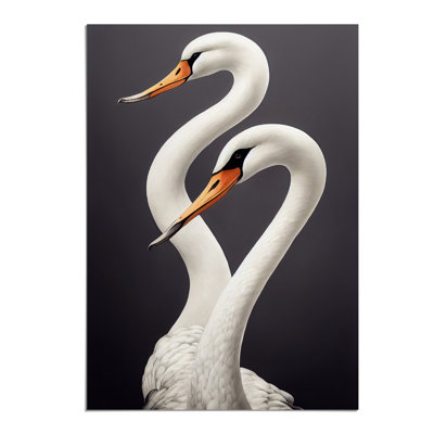 Two Pretty Swans - Wall Art