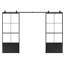Portes de grange doubles en métal et en verre avec quincaillerie (fermeture en douceur incluse)-100553776-100479587