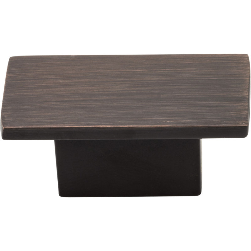 Mirada 1 9/16" Length Rectangle Knob, Brushed Oil Rubbed Bronze
