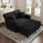 Chenille Chaise Lounge Sofa Bed With Removable Cushion-1238241495