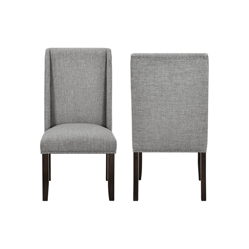 Antoiniece Upholstered Dining Side Chair in Gray