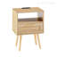 Table de chevet moderne, table de bout en rotin avec prise de courant et ports USB Modern-71837917