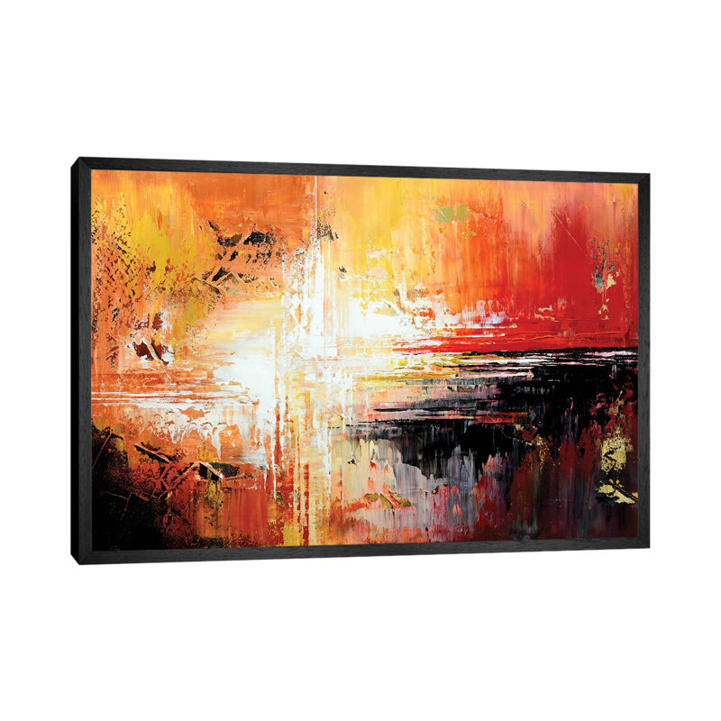 Tequila Sunrise by Tatiana Iliina - Painting on Canvas, Black Framed, 101.6 cm H x 66.04 cm W