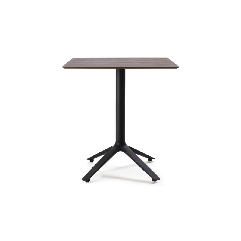 EEX Square Dining Table, Black, Walnut