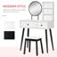 Ensemble coiffeuse avec tabouret Daphie