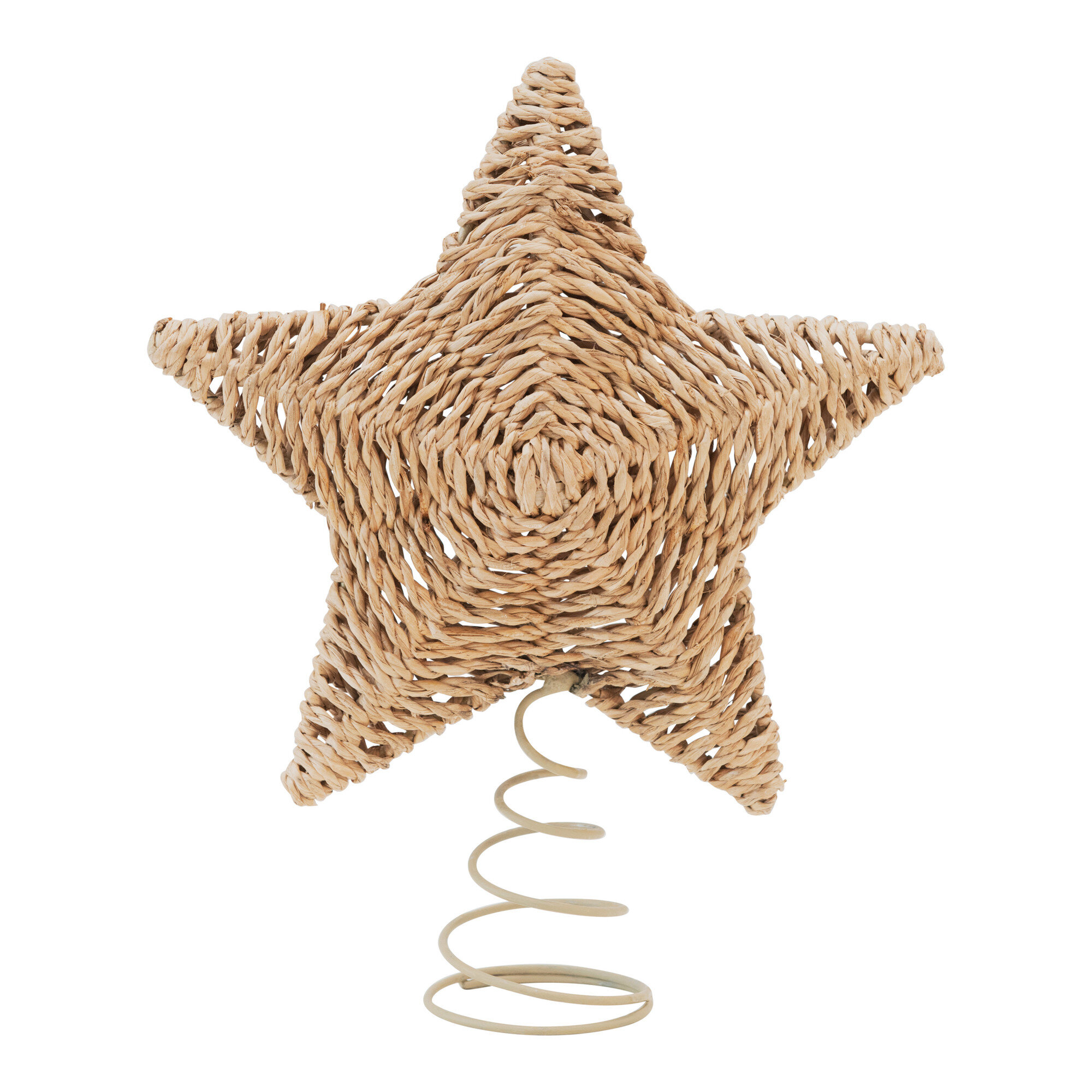 Handcrafted Straw Star Tree Toppers - Braid