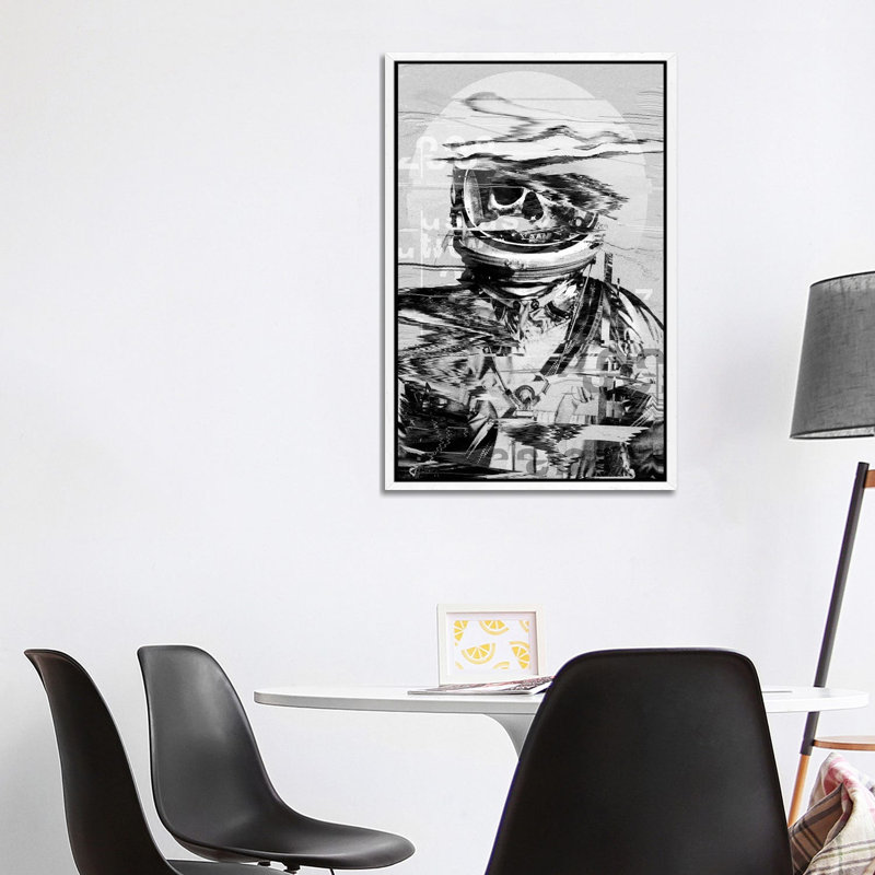Astro Skull by Nicebleed - Print on Canvas, White Framed, 101.6 cm H x 66.04 cm W