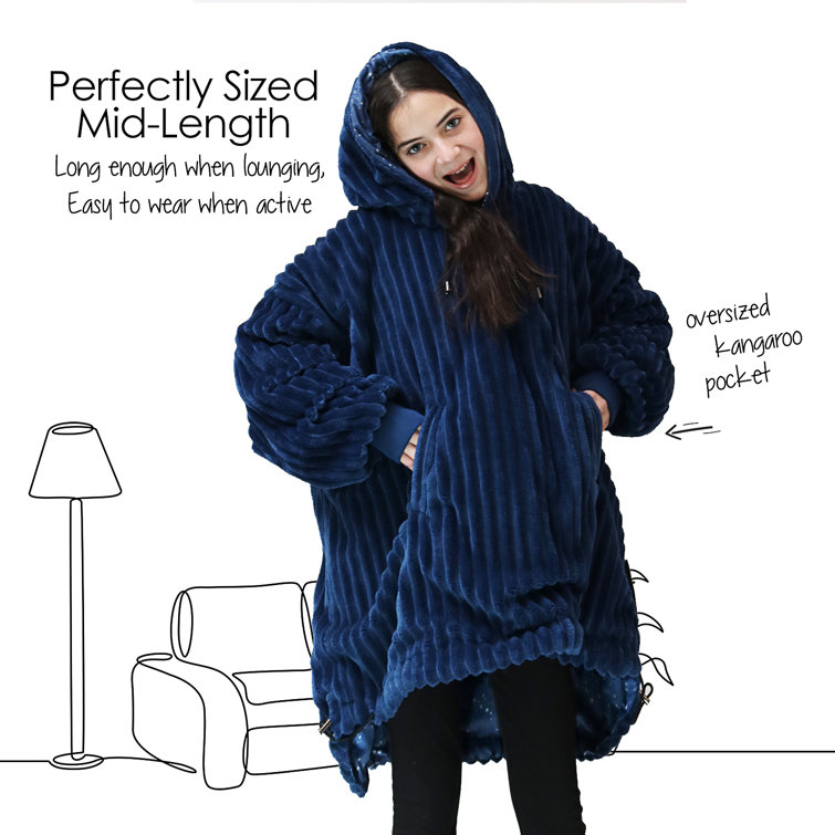 Nestl Oversized Unisex Wearable Blanket - Reversible Hoodie