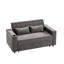 Lit de 61,4 po gris avec dossier et rangement pratique réglable-1006760009