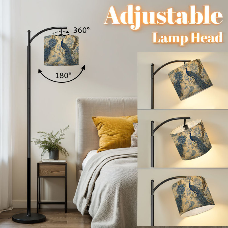 Lampe sur pied avec abat-jour réglable Arc