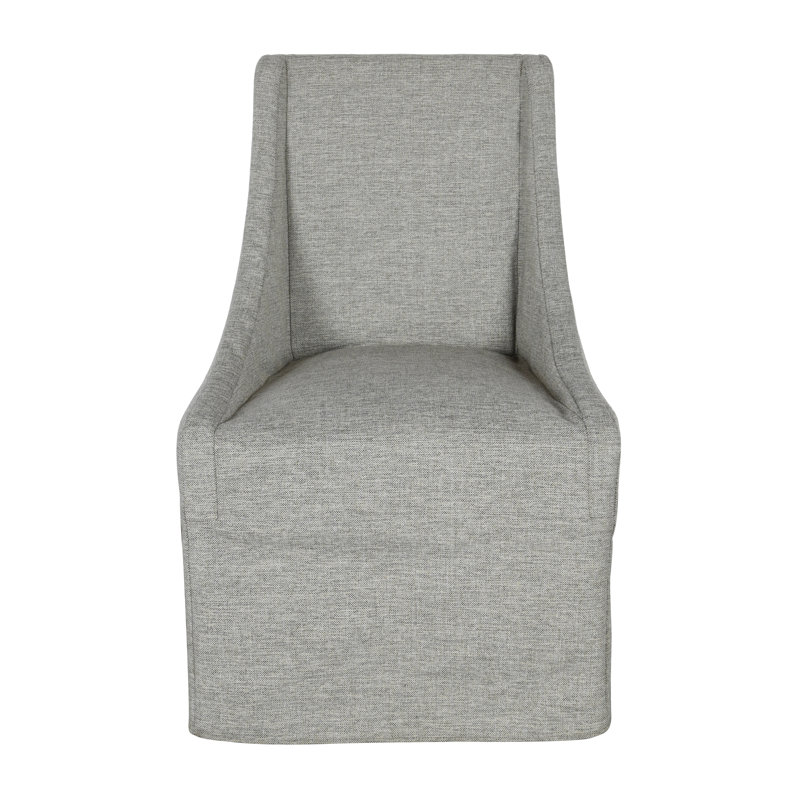 Seneca Upholstered Dining Chair, Grey Basketweave