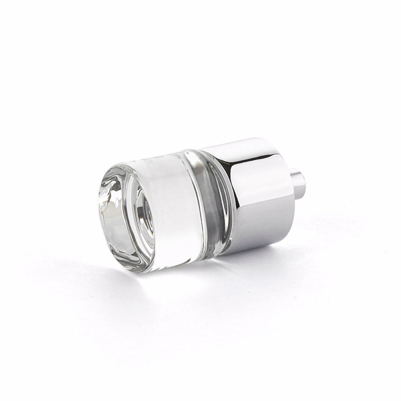 City Cylindrical Knob, Polished Chrome