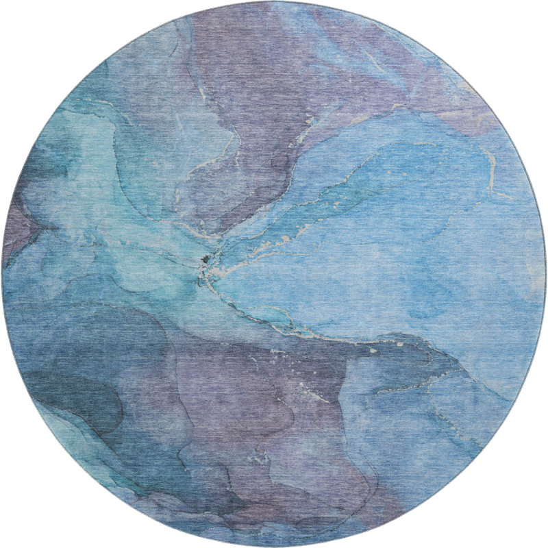 Premium Machine Washable Verlin AMF1781 Contemporary Rug, Round 8'