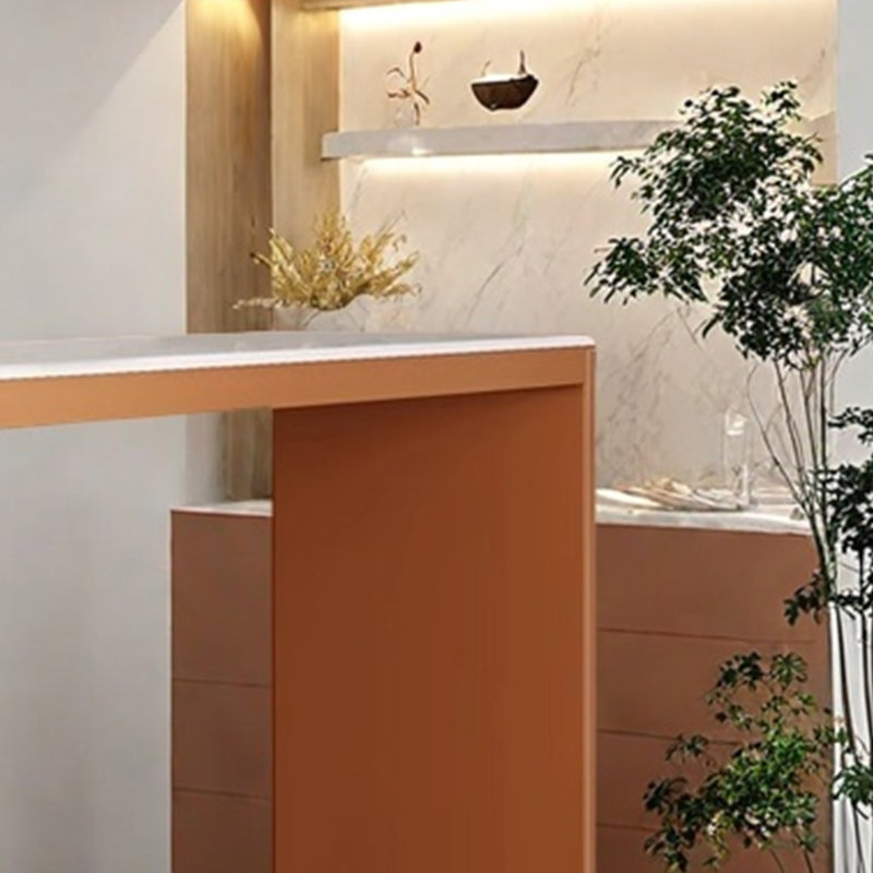 Table de bar haut de gamme, Orange, H 39,3 po x L 66,9 po x l 15,7 po