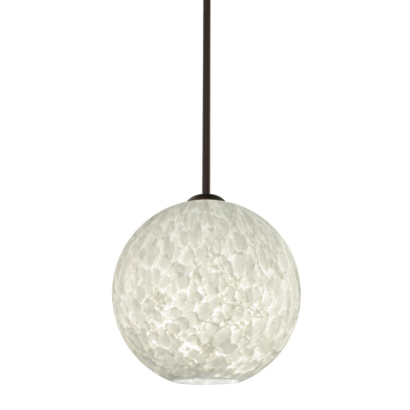 Luminaire sphère suspendu 1 lumières simple Speth, Bronze, H 11,5 po x l 11,75 po x P 11,75 po