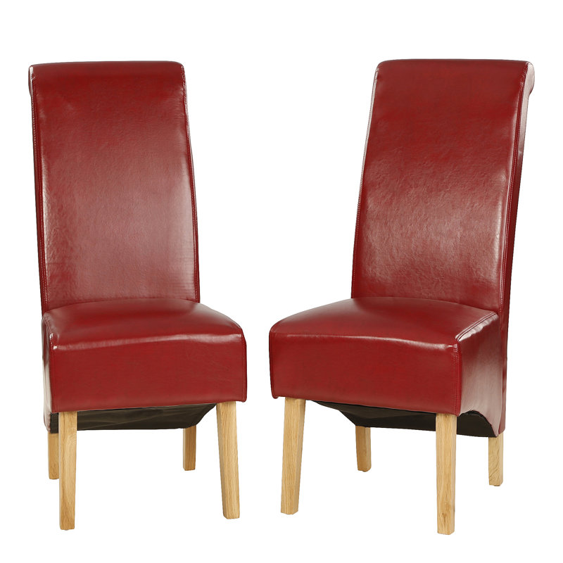 Upholstered Dining Chair, Red