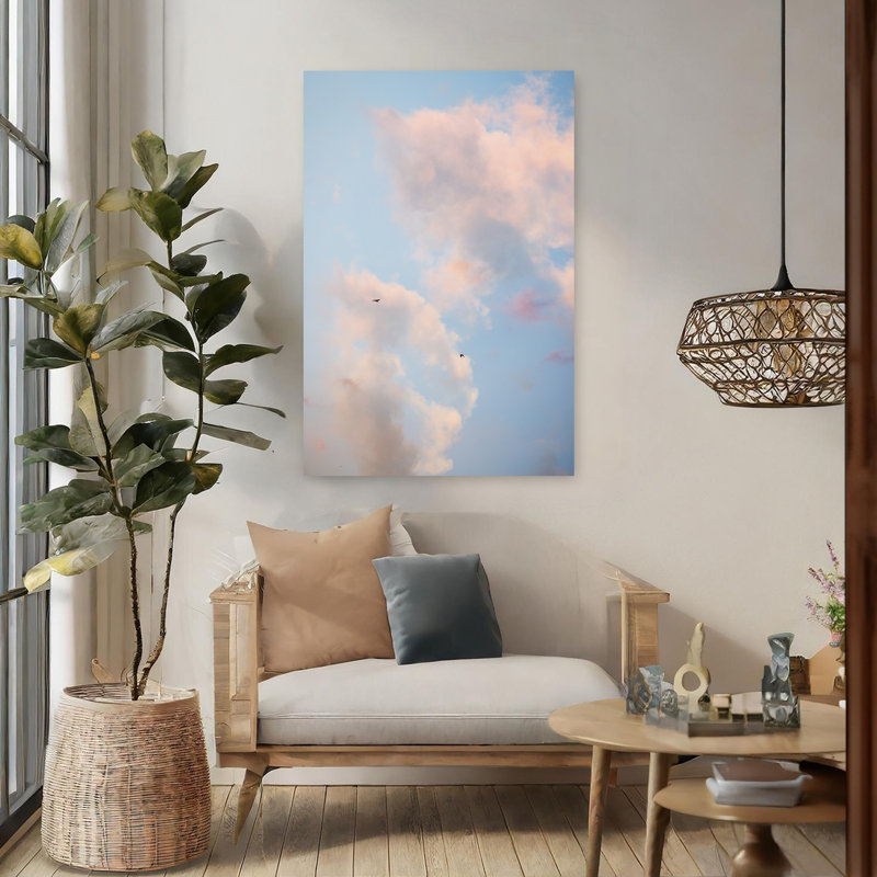 Art contemporain, paysage abstrait, paysage côtier, H 48 po x l 32 po