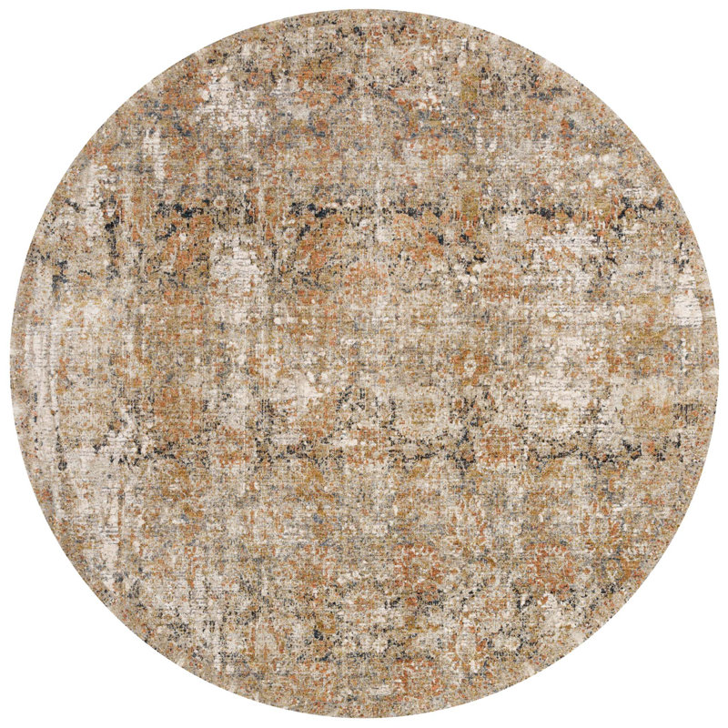 Tapis taupe Fuhrman, Rond 7 pi 10 po