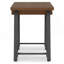 Petit bureau en placage de noyer massif et métal - Noyer-998420869