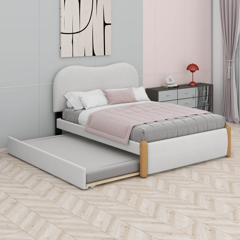 Lit plateforme tapissier Berber, Lit double