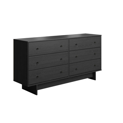 Orrsville 61" W Wood 6-Drawer Horizontal Double Dresser