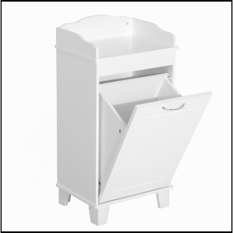 Versatile Bathroom Storage Cabinet With Pull Out Basket And Elevated Base