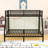 Metal Twin XL Over Queen Bunk Bed With 2 Side Ladder And Guardrails-812587745