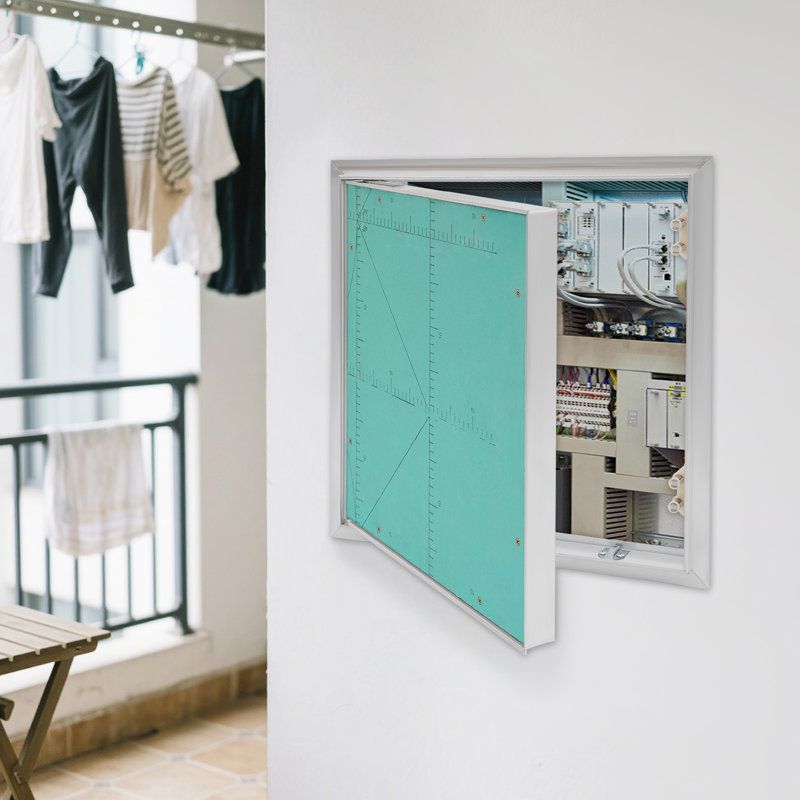 Porte magnétique à panneau mural en alliage d'aluminium, H 19,68 po x l 19,68 po