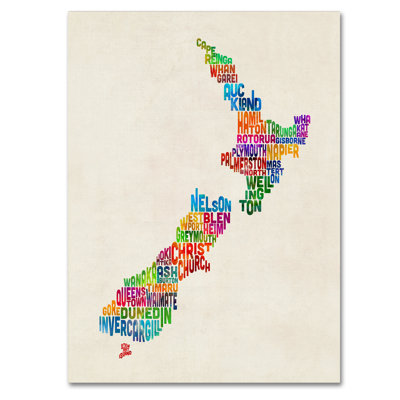 " New Zealand Typography Map "