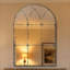 Miroir mural semi-circulaire polyvalent pour la maison Idéal pour les chambres à coucher, les salons, les salles à manger, les foyers, les foyers et plus encore