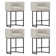 27" H Counter Height Bar Stools Set Of 4, Modern Barrel Counter Stools With Backrest And Arms, Metal Frames, Upholstered Accent Barstools For Kitchen Island