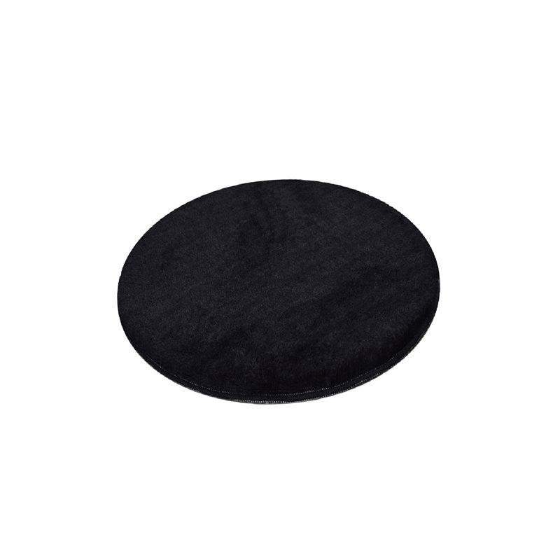 Elegant Black Acrylic Carpet, 35.4 inches Diameter | 100% Acrylic, 0.7-1.2 inches Pile Height | Antibacterial, Non-Slip Underside, Machine Washable | Perfect for Modern Living Spaces, Soft & Durable Design
