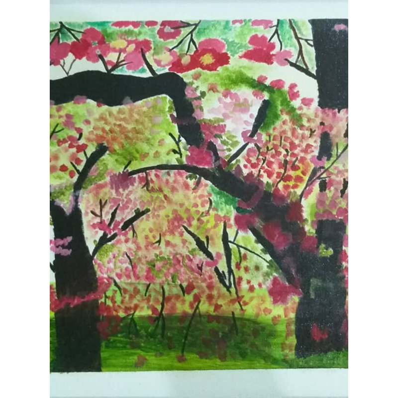 Peinture de printemps | Huile sur toile | Par Mansee Agarwal