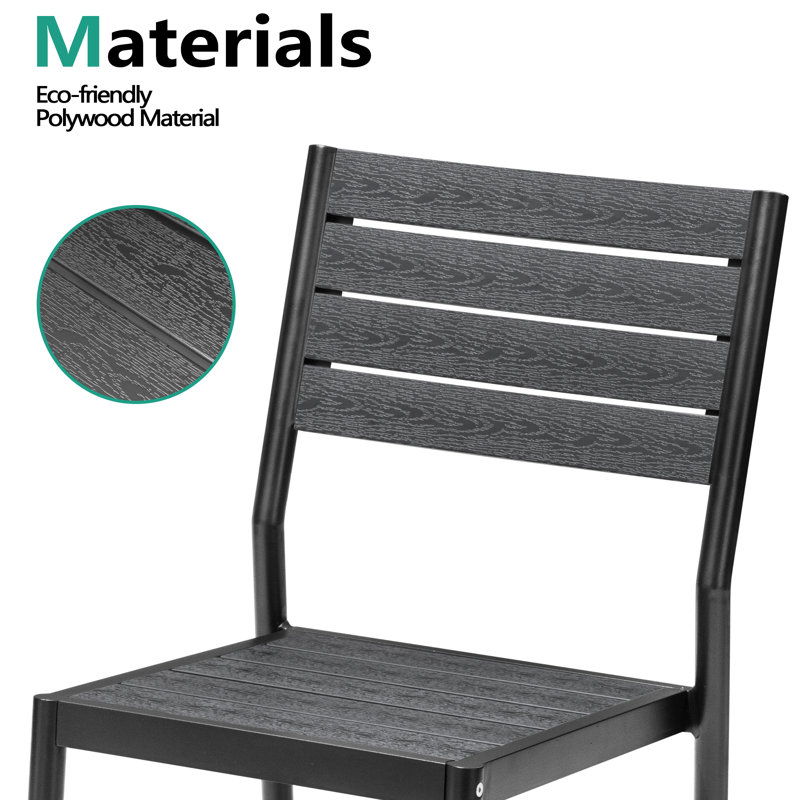 Ensemble repas pour 6 personnes en aluminium, Noir