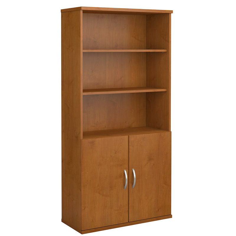 Series C Storage Bookcase, Natural Cherry/Graphite Gray